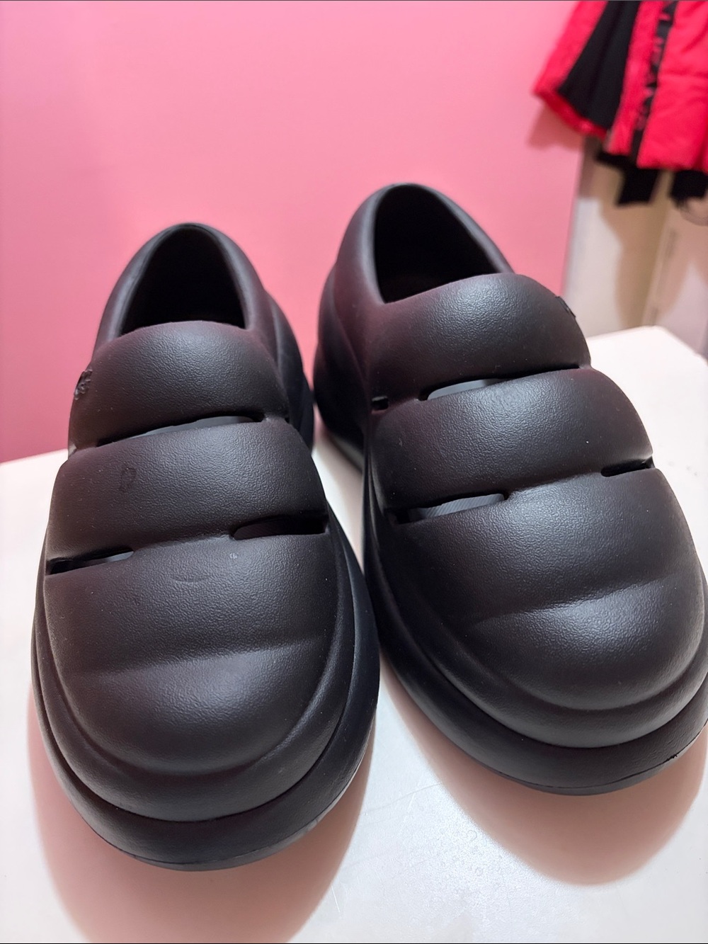 UGG Black Padded Slip-On Loafers
